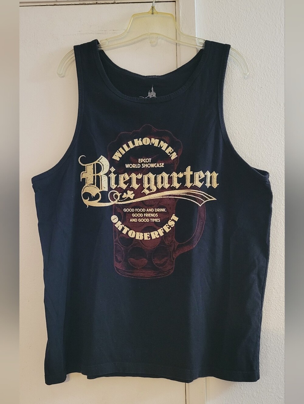 Disney Mens Black Biergarten Oktoberfest Tank Top
